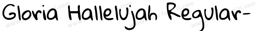 Gloria Hallelujah Regular字体转换